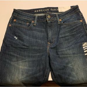 American Eagle Men’s Next Level AirFlex Jeans, Slim, Dark Indigo, 32/30